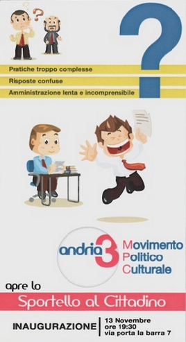 Andria3 inaugura lo SPORTELLO AL CITTADINO